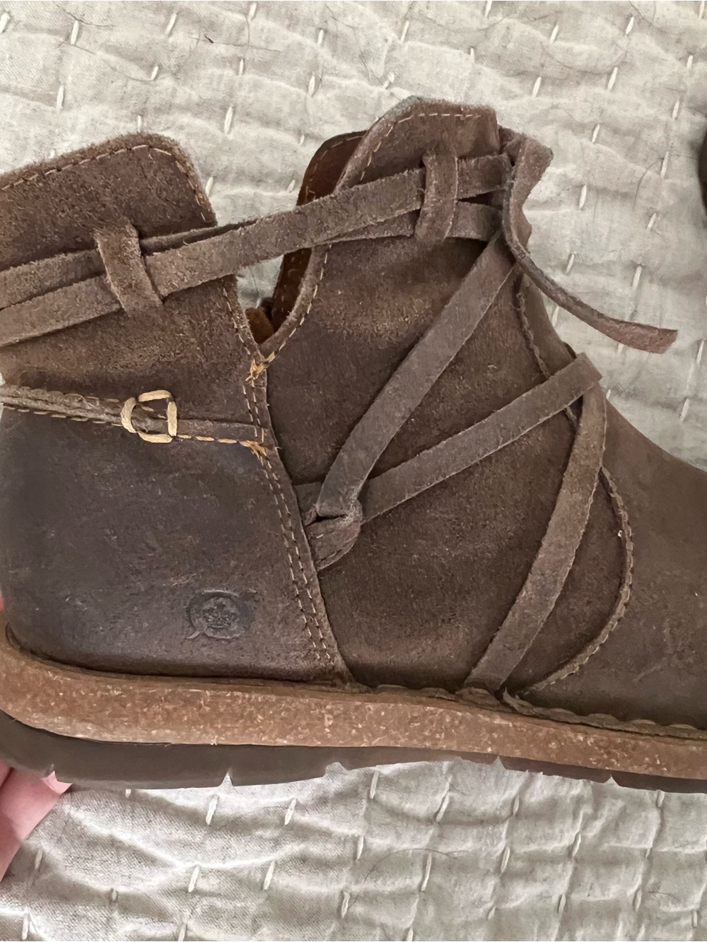 Born Tarklin Grey Booties Women’s Size 8 - Picture 9 of 9